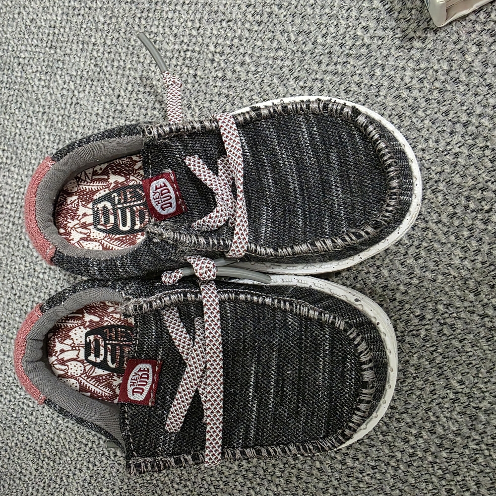Hey Dude Black and White Sneakers Slip-On Comfort